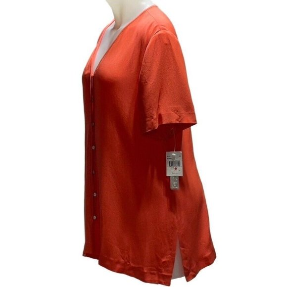 CYNTHIA HOWIE MAGGIE BOUTIQUE Pants Suit Silk Orange Wide Leg Womens Size 16 NEW - Picture 6 of 12